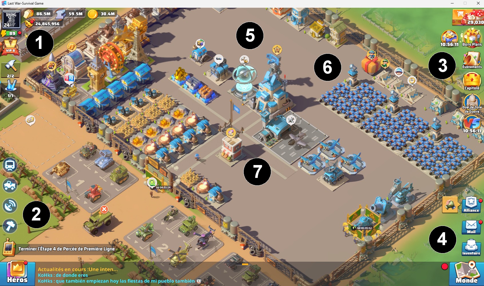 The player's base full view